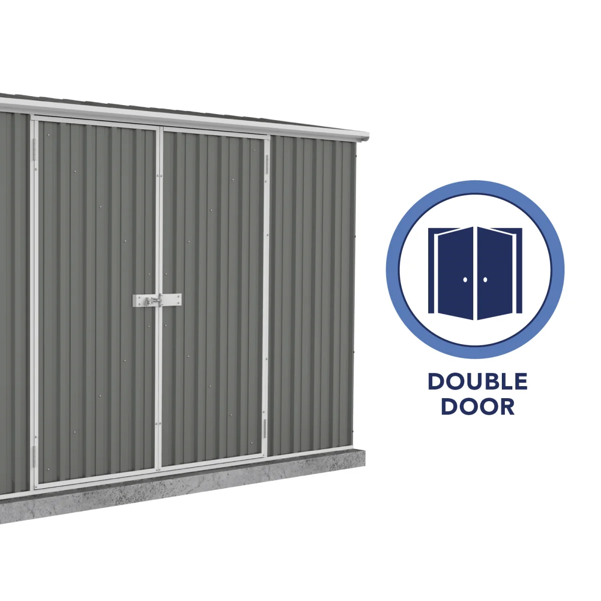Absco | 10x10x7 ft Premier Metal Storage Shed - Image 2