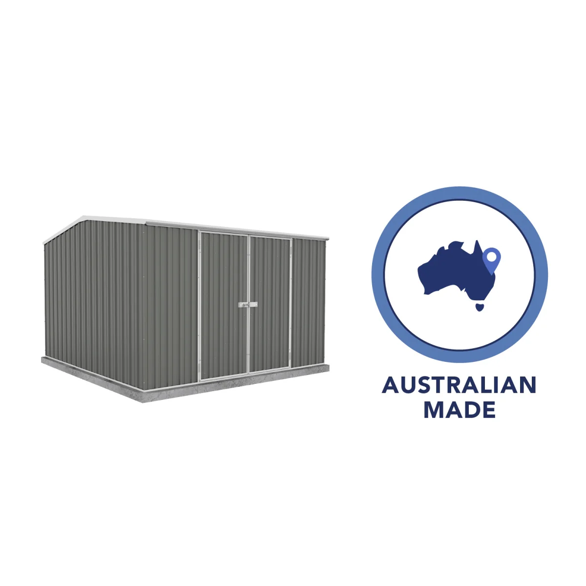Absco | 10x10x7 ft Premier Metal Storage Shed - Image 5