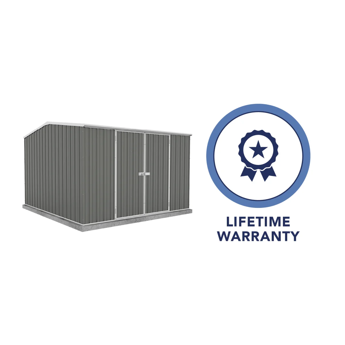 Absco | 10x10x7 ft Premier Metal Storage Shed - Image 7