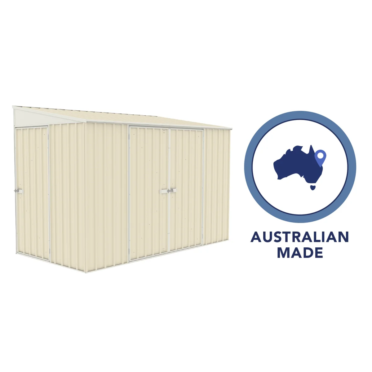 Absco | 10x5 ft Lean To Metal Bike Shed - Image 38