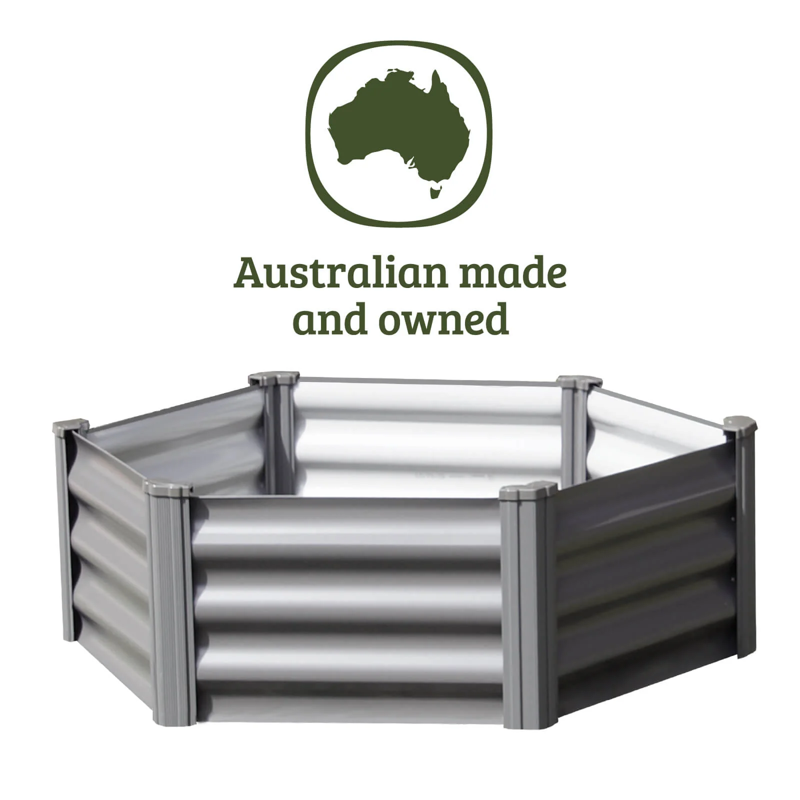 Absco | 39x39x12 in. Hex Metal Raised Garden Bed - Image 6