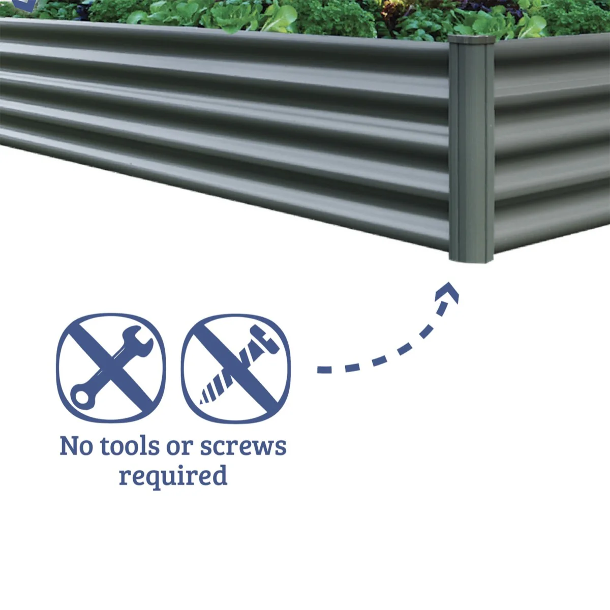Absco | 4x4x1 ft Square Raised Garden Bed - Image 3
