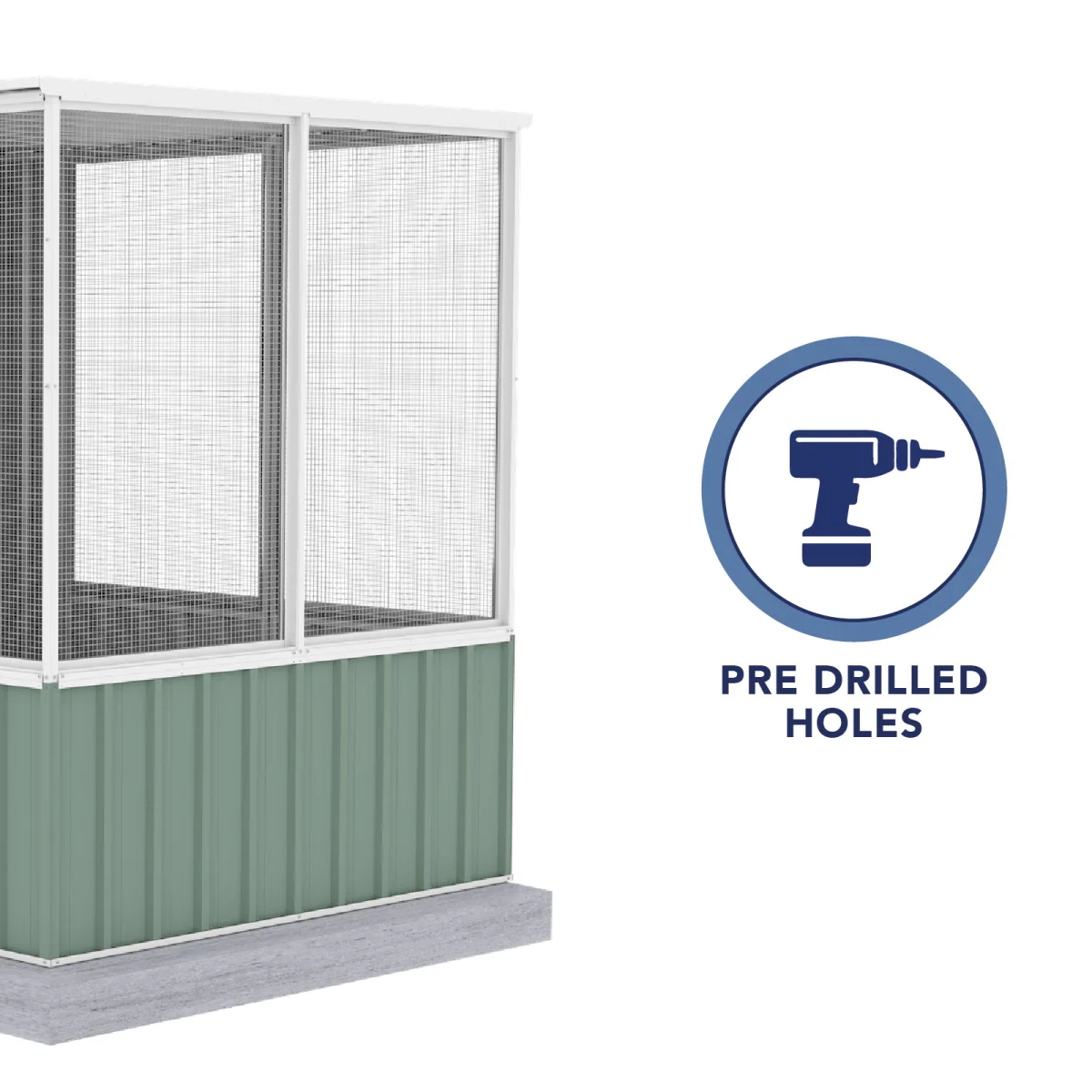 Absco | 5 ft Wide Chicken Coop - Pale Eucalypt - Image 14
