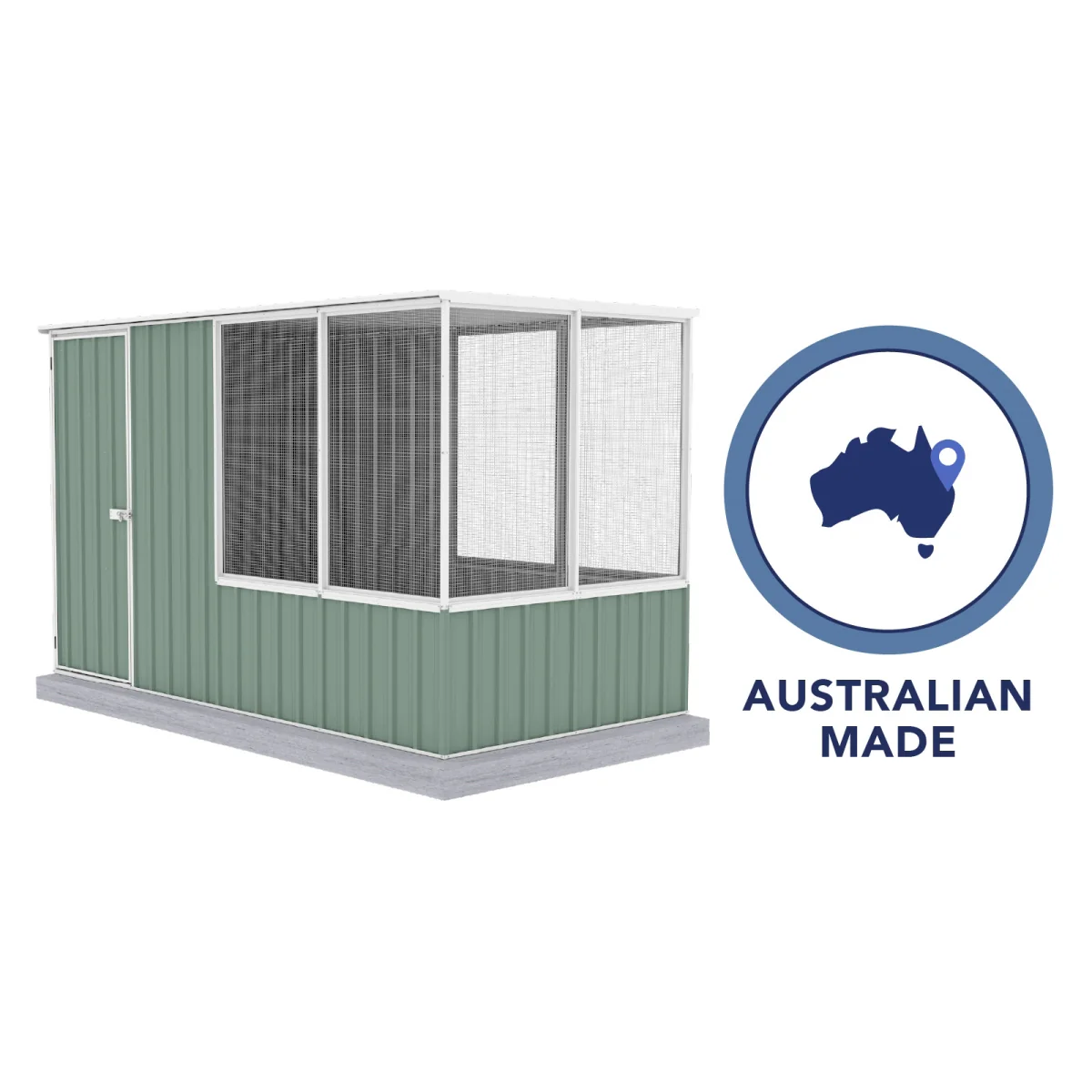 Absco | 5 ft Wide Chicken Coop - Pale Eucalypt - Image 15