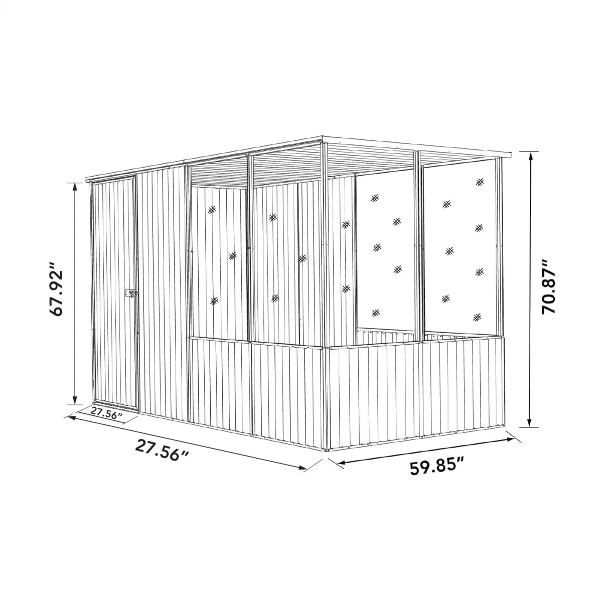 Absco | 5 ft Wide Chicken Coop - Pale Eucalypt - Image 17