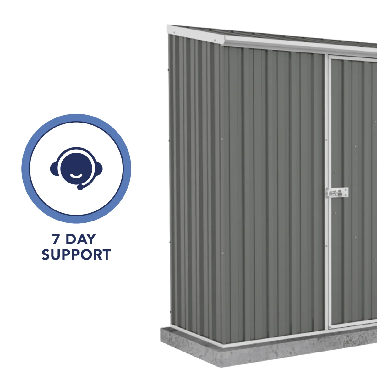 Absco | 7x2.5x6.5 ft Space Saver Metal Storage Shed - Image 9