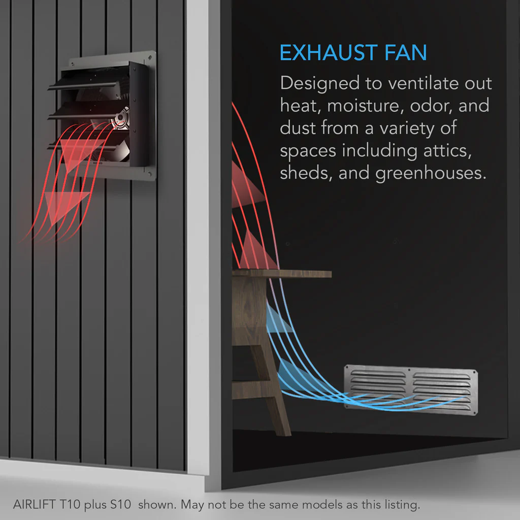 AC Infinity | AIRLIFT Shutter Exhaust Ventilation Fan With Temperature Humidity Controller - Image 2