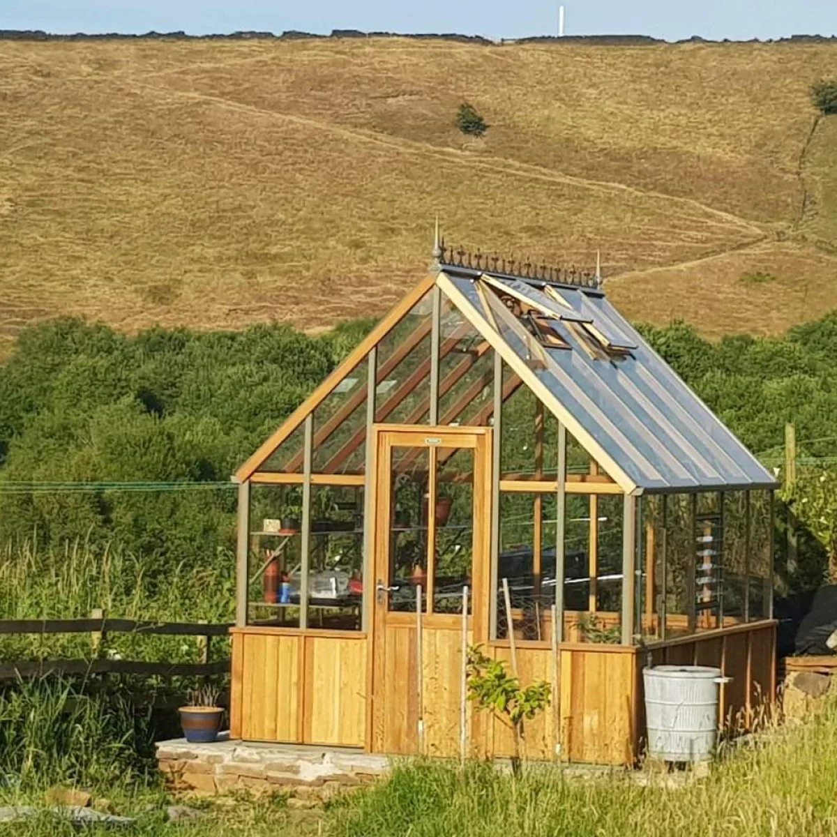 Alton | Cheltenham Victorian Half Board Cedar Greenhouse With 3mm Tempered Glass Glazing - 8 ft. 8 in. Wide - Image 26