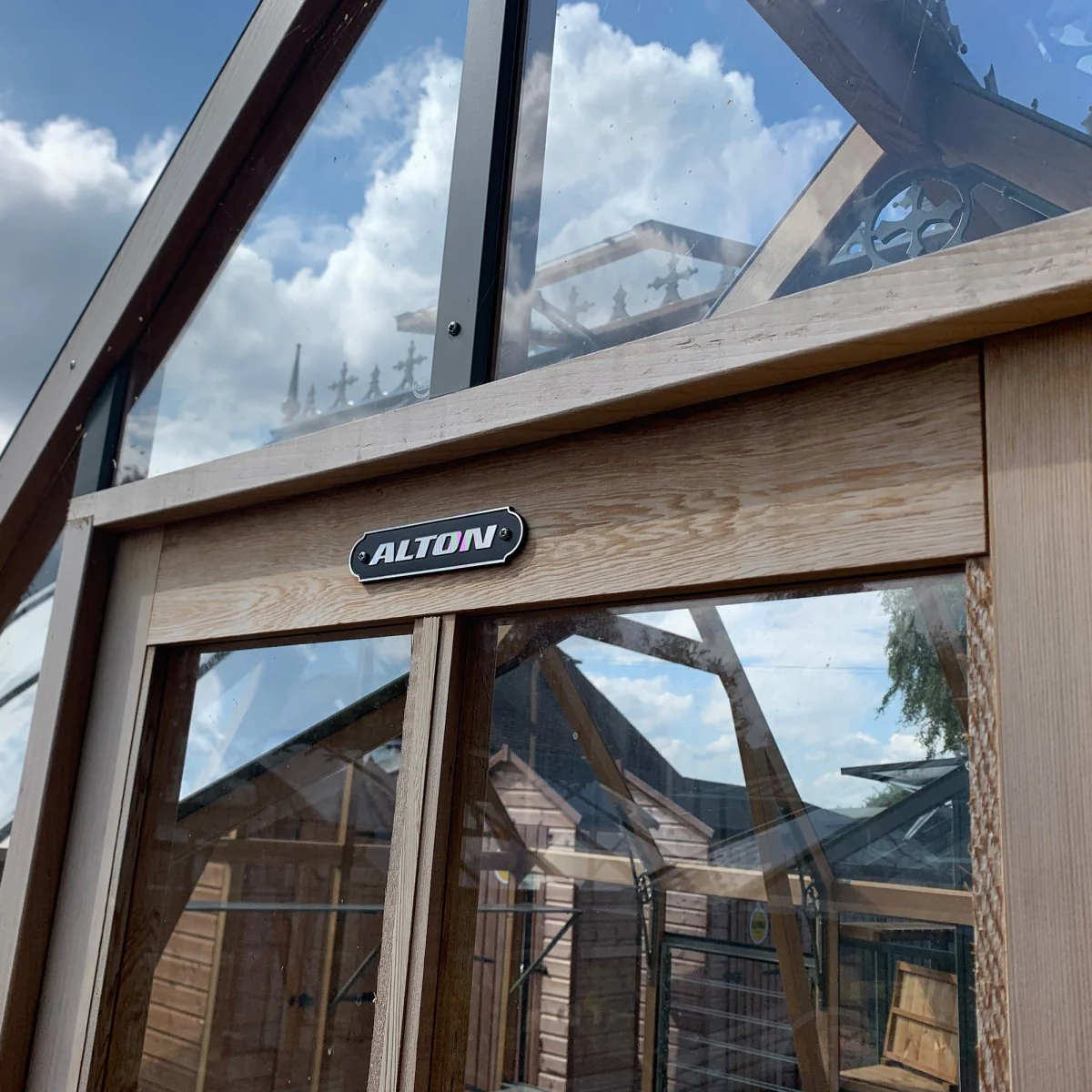 Alton | Cheltenham Victorian Half Board Cedar Greenhouse With 3mm Tempered Glass Glazing - 8 ft. 8 in. Wide - Image 17