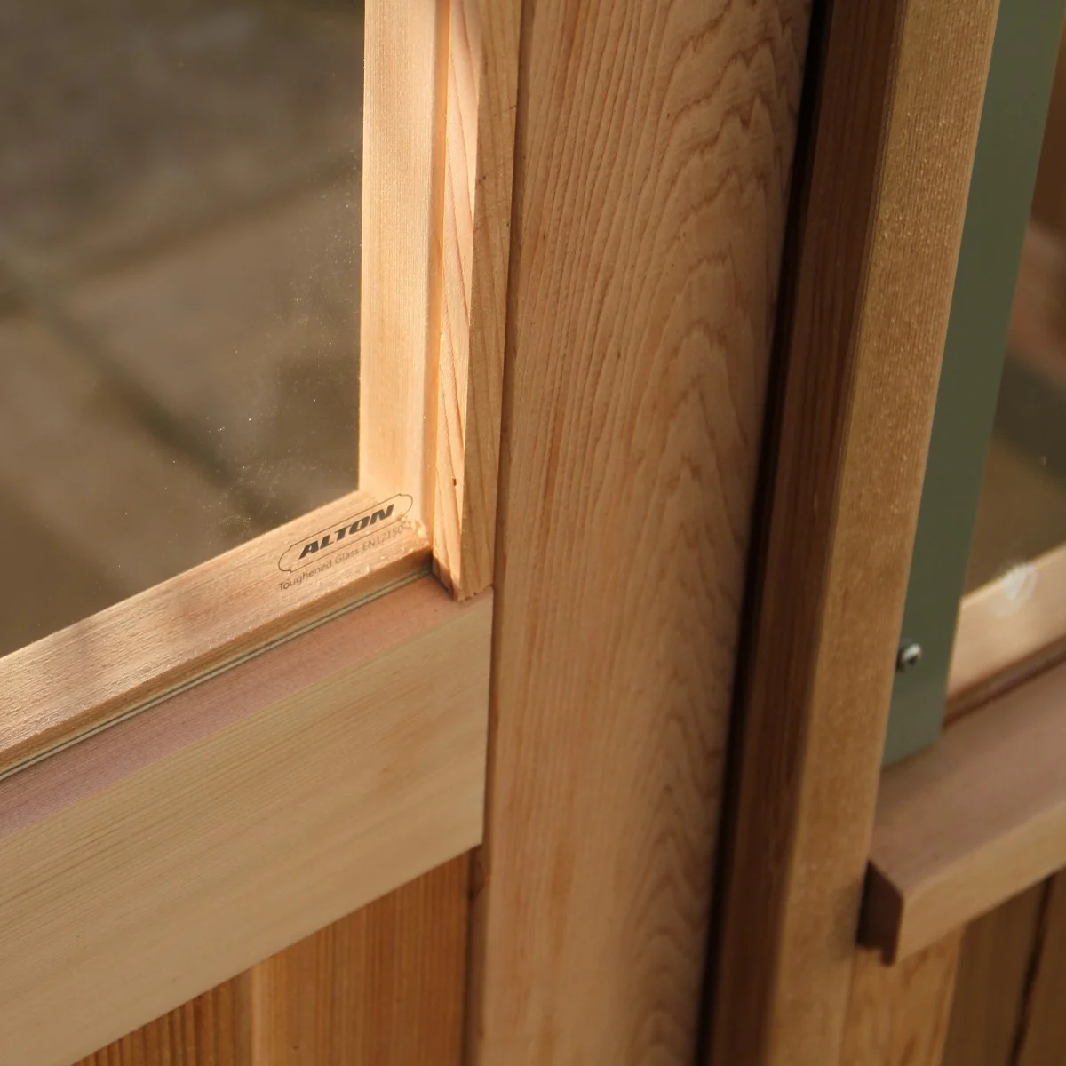 Alton | Cheltenham Victorian Half Board Cedar Greenhouse With 3mm Tempered Glass Glazing - 8 ft. 8 in. Wide - Image 3