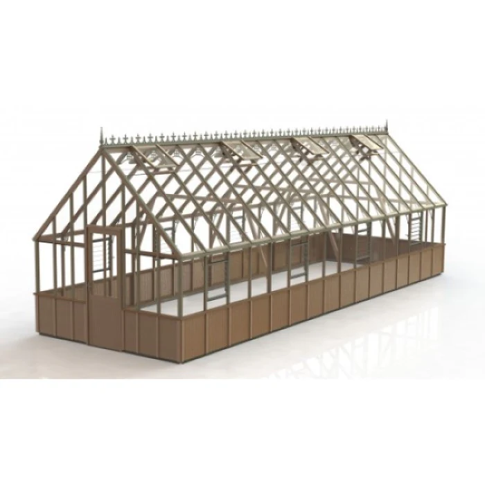 Alton | Westminster Victorian Half Board Cedar Glass Greenhouse With 3mm Tempered Glass Glazing - 10ft 9in Wide - Image 29