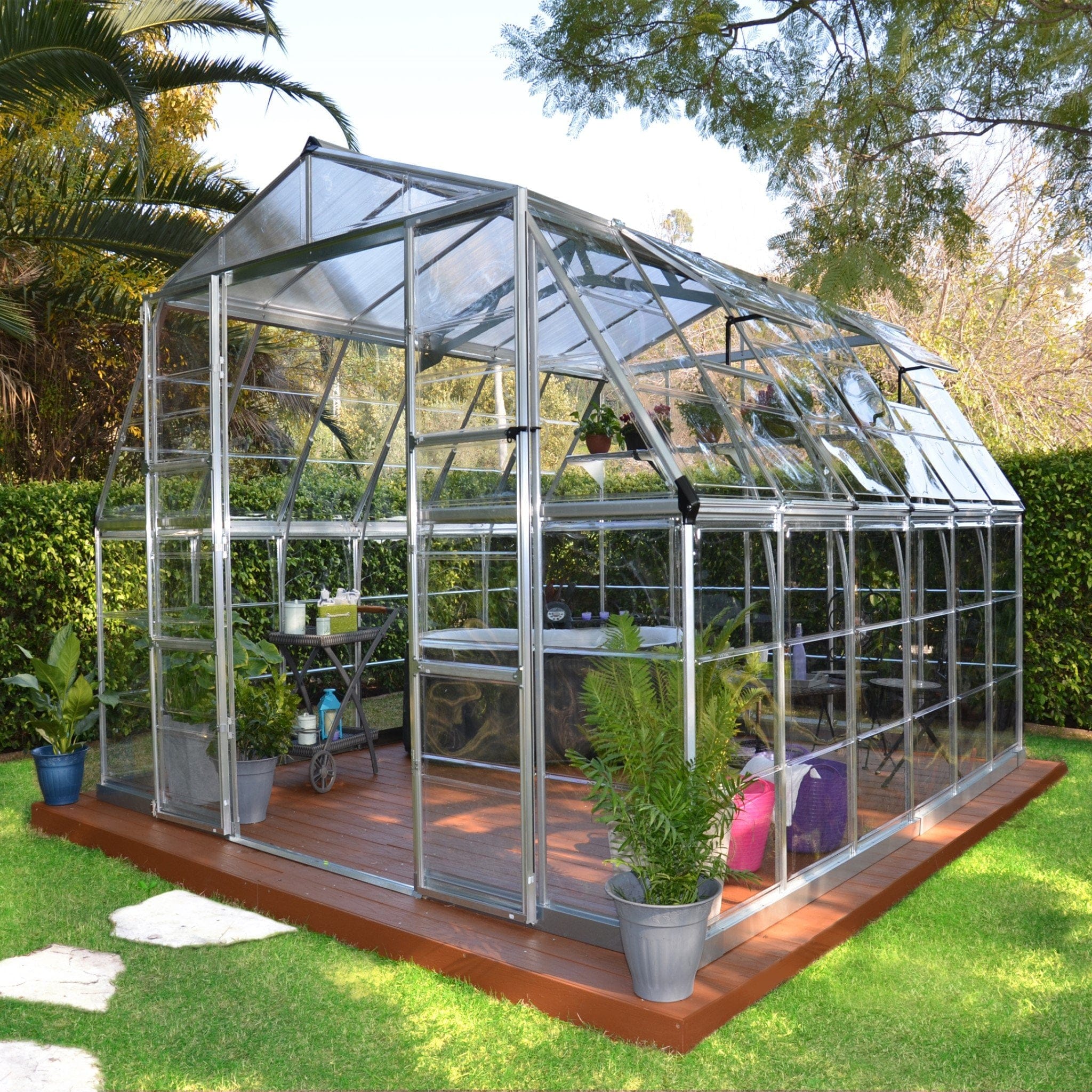 Palram - Canopia | 12x12 ft Americana Greenhouse Kit With 0.8mm Polycarbonate Glazing - Image 5