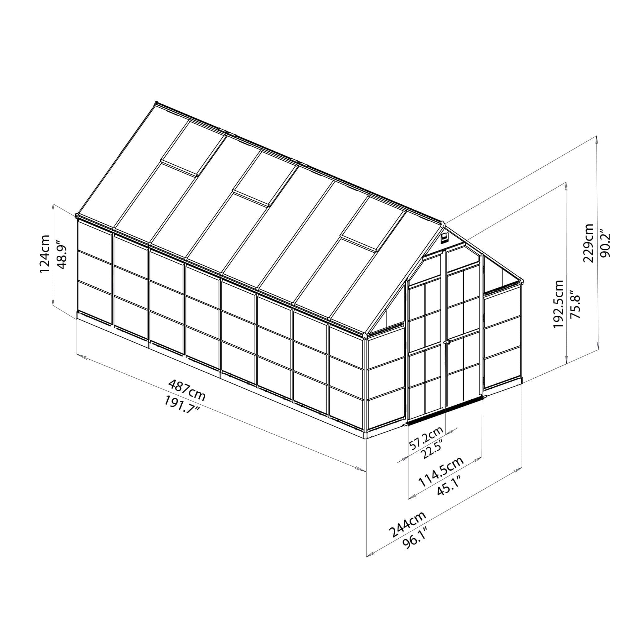 Palram - Canopia | Balance Greenhouse Kit With Clear 0.8mm Polycarbonate Glazing - Image 9