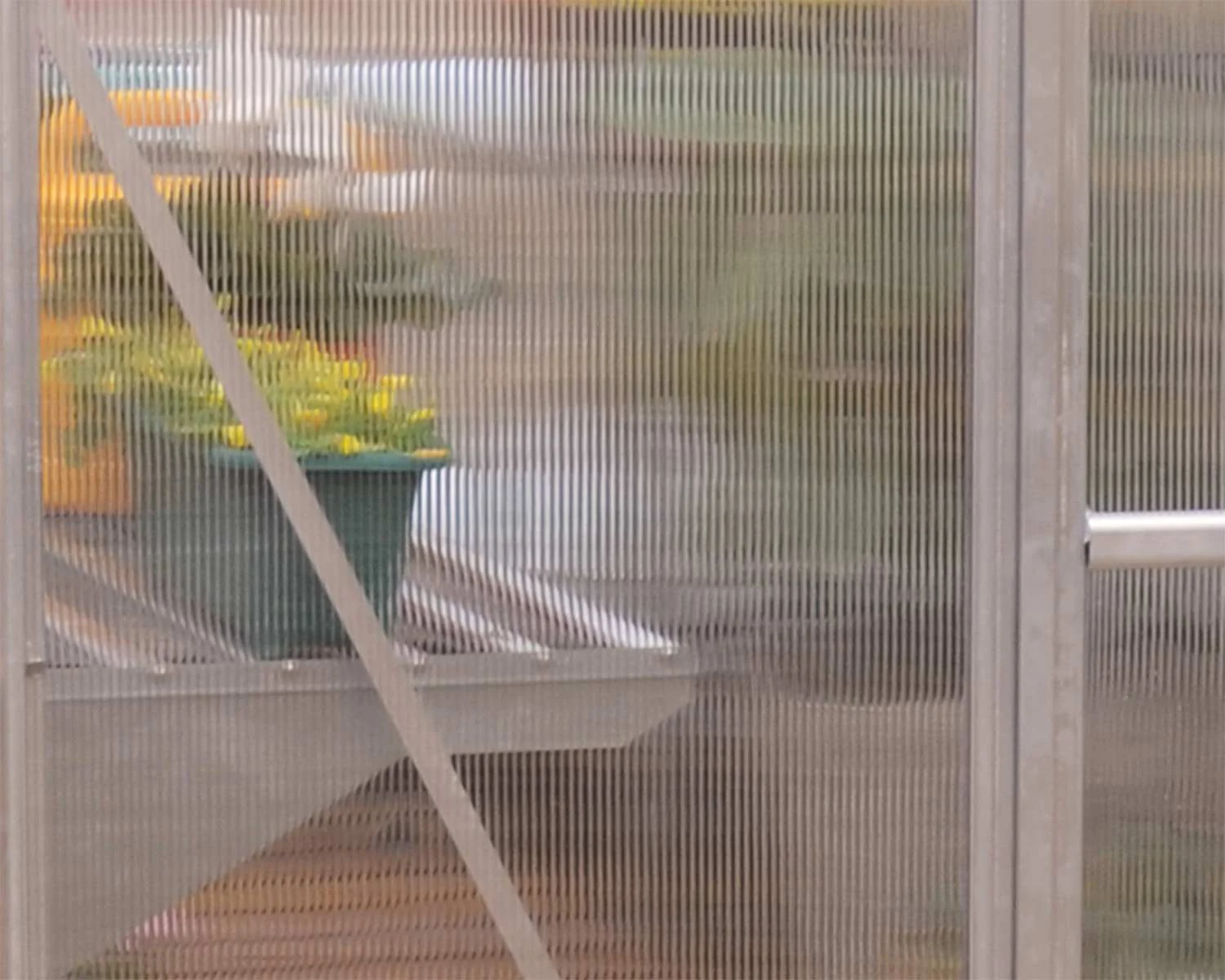 Palram - Canopia | Bella Greenhouse 8 ft Wide - Silver With 6mm Twin-wall Polycarbonate Glazing - Image 8