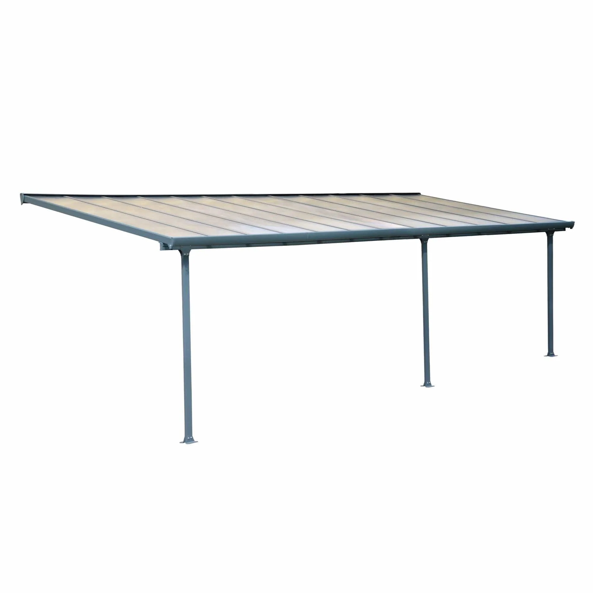 Palram - Canopia | 10 Ft Wide Feria Patio Cover - Gray Clear - Image 12