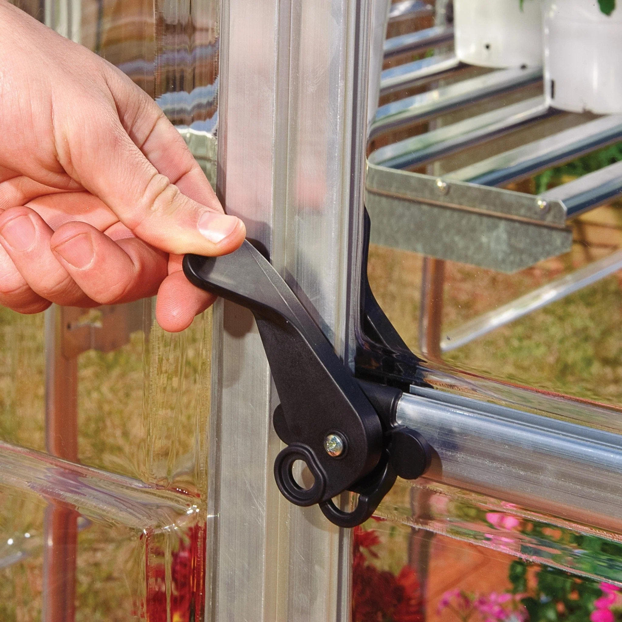 Palram - Canopia | Hybrid Greenhouse Kit - Silver With 0.8mm Polycarbonate Glazing - Image 14
