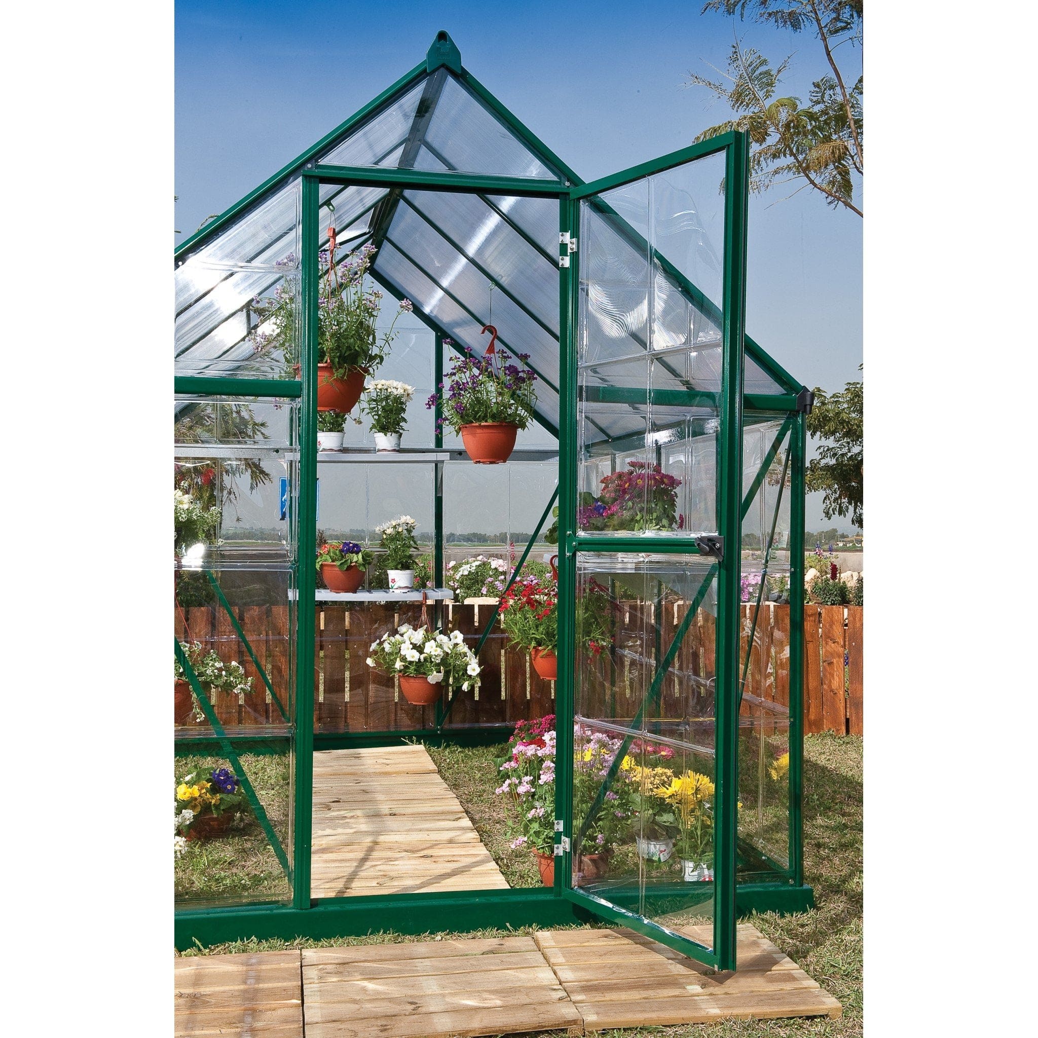 Palram - Canopia | Hybrid Greenhouse Kit - Silver With 0.8mm Polycarbonate Glazing - Image 26