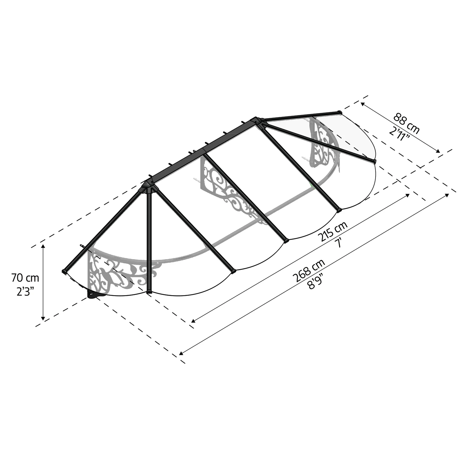 Palram - Canopia | Lily Door Awning - Image 36