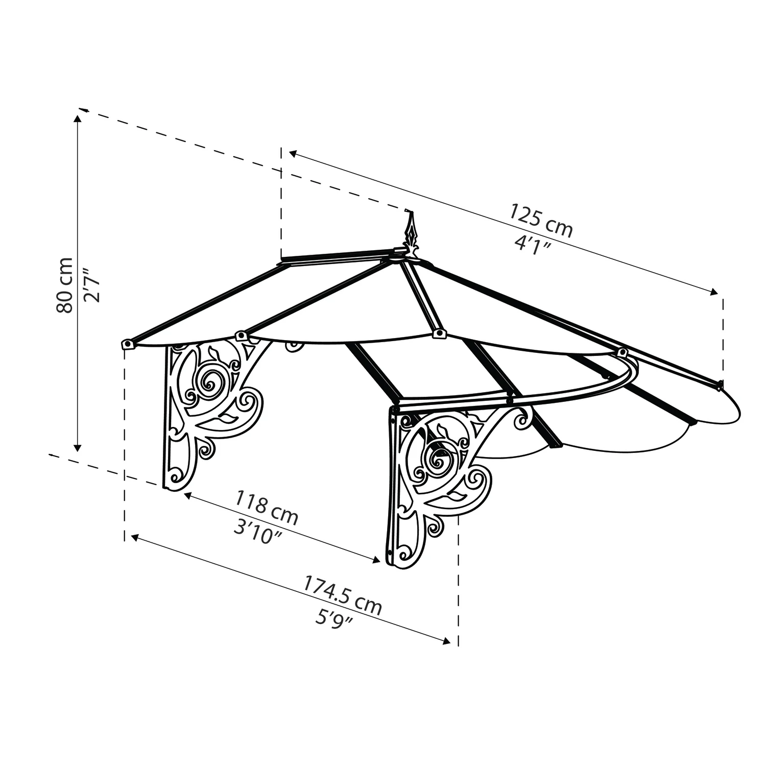 Palram - Canopia | Lily Door Awning - Image 4