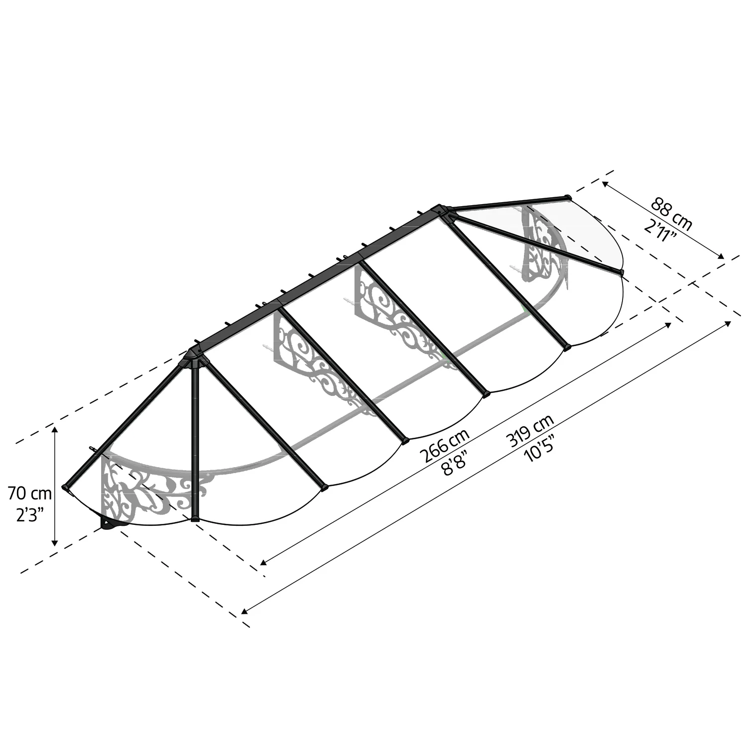 Palram - Canopia | Lily Door Awning - Image 41