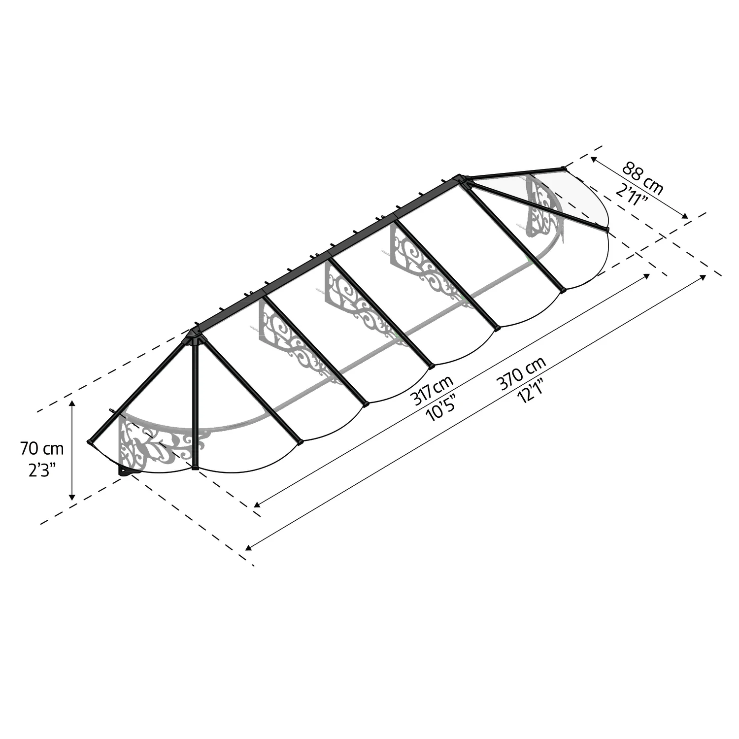 Palram - Canopia | Lily Door Awning - Image 45
