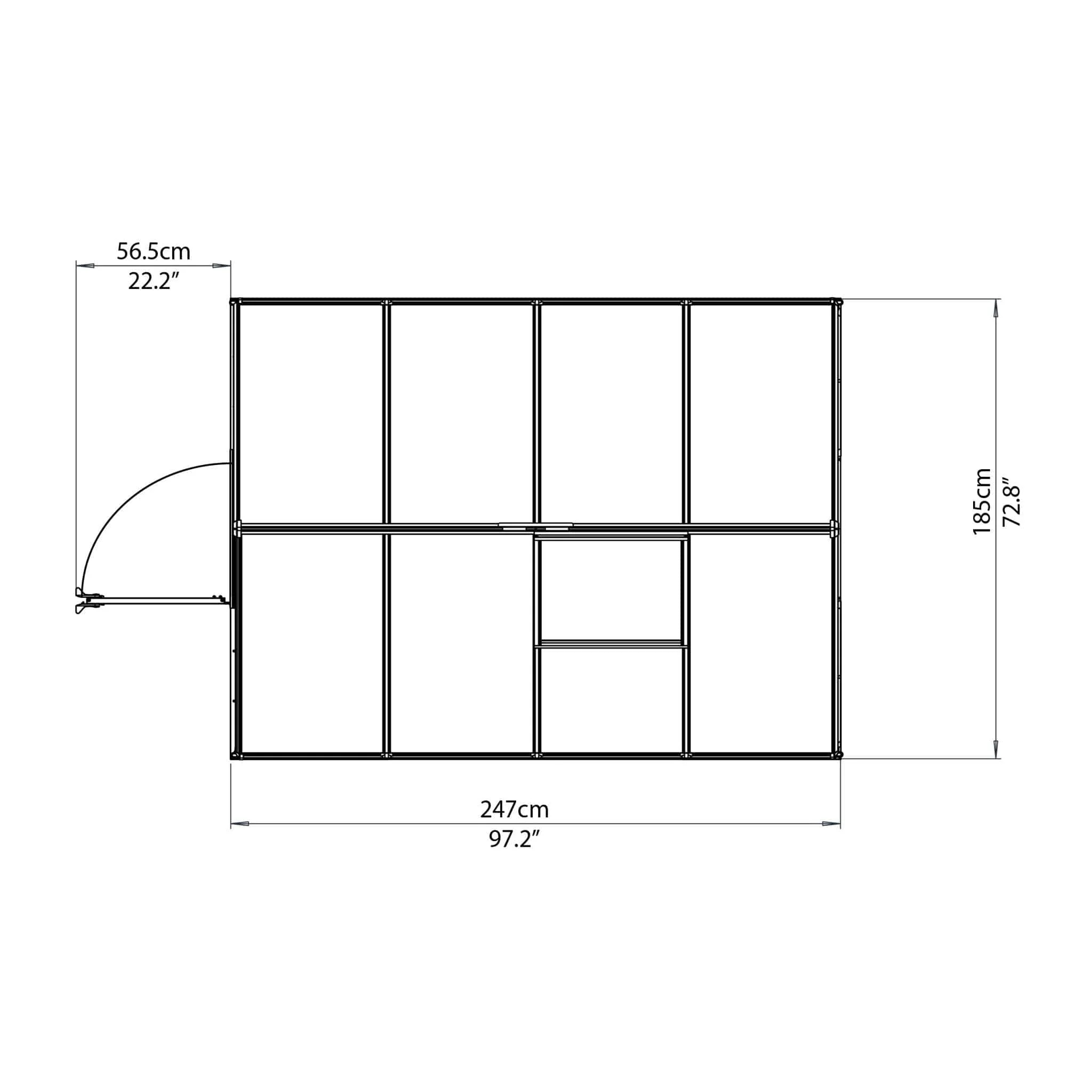 Palram - Canopia | Mythos Greenhouse Kit - 6 Ft Wide - Silver With 4mm Twin-wall Polycarbonate Glazing - Image 14