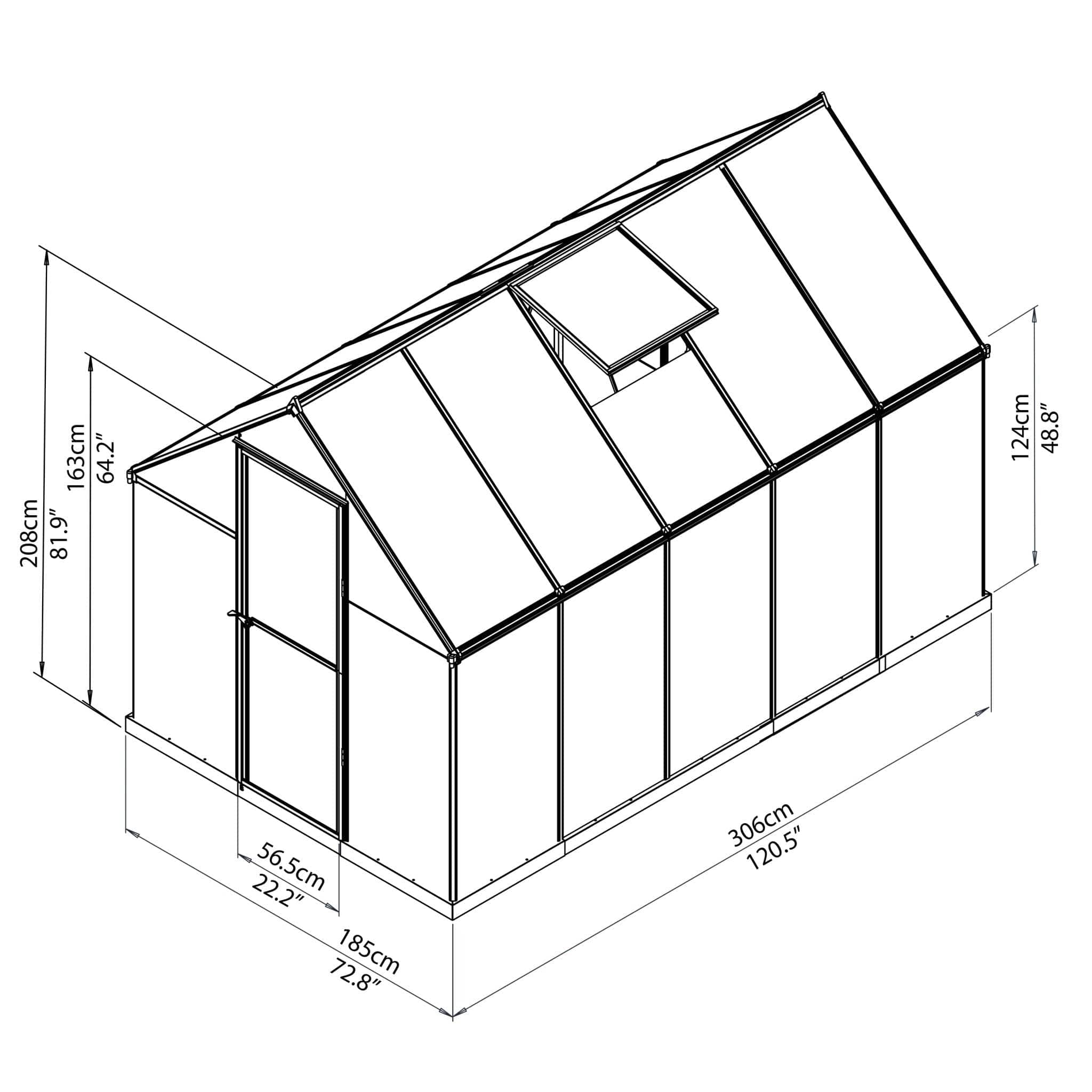Palram - Canopia | Mythos Greenhouse Kit - 6 Ft Wide - Silver With 4mm Twin-wall Polycarbonate Glazing - Image 17