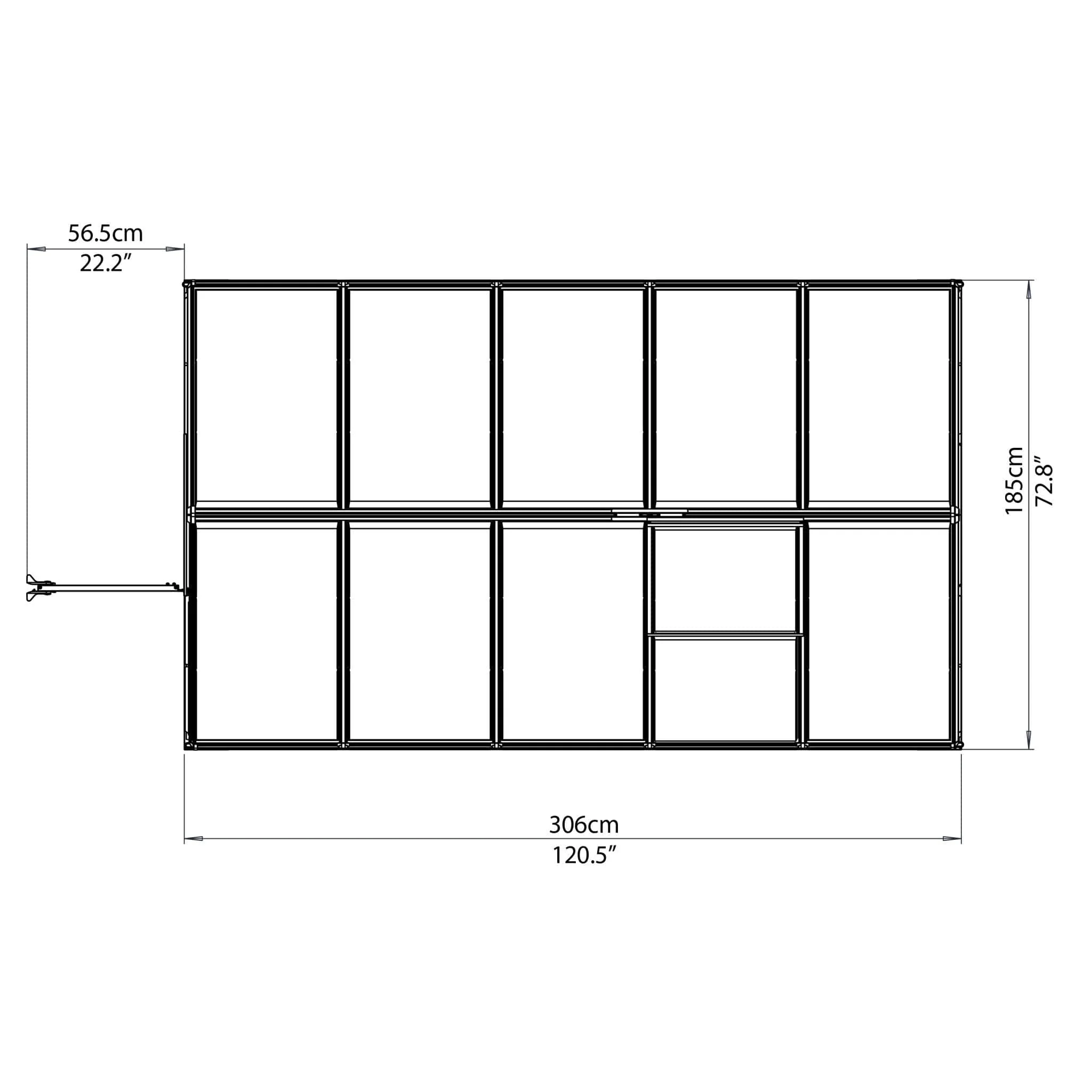 Palram - Canopia | Mythos Greenhouse Kit - 6 Ft Wide - Silver With 4mm Twin-wall Polycarbonate Glazing - Image 18