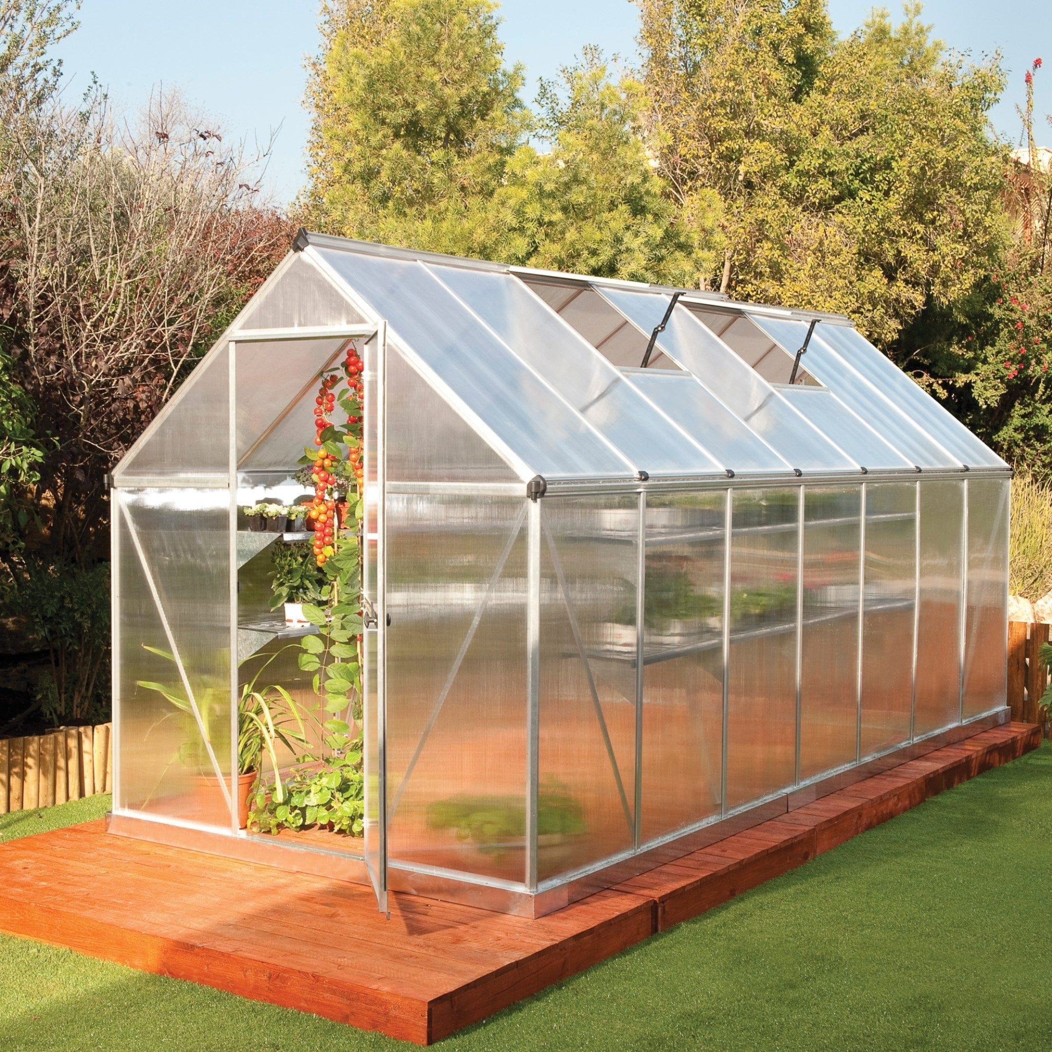 Palram - Canopia | Mythos Greenhouse Kit - 6 Ft Wide - Silver With 4mm Twin-wall Polycarbonate Glazing - Image 19