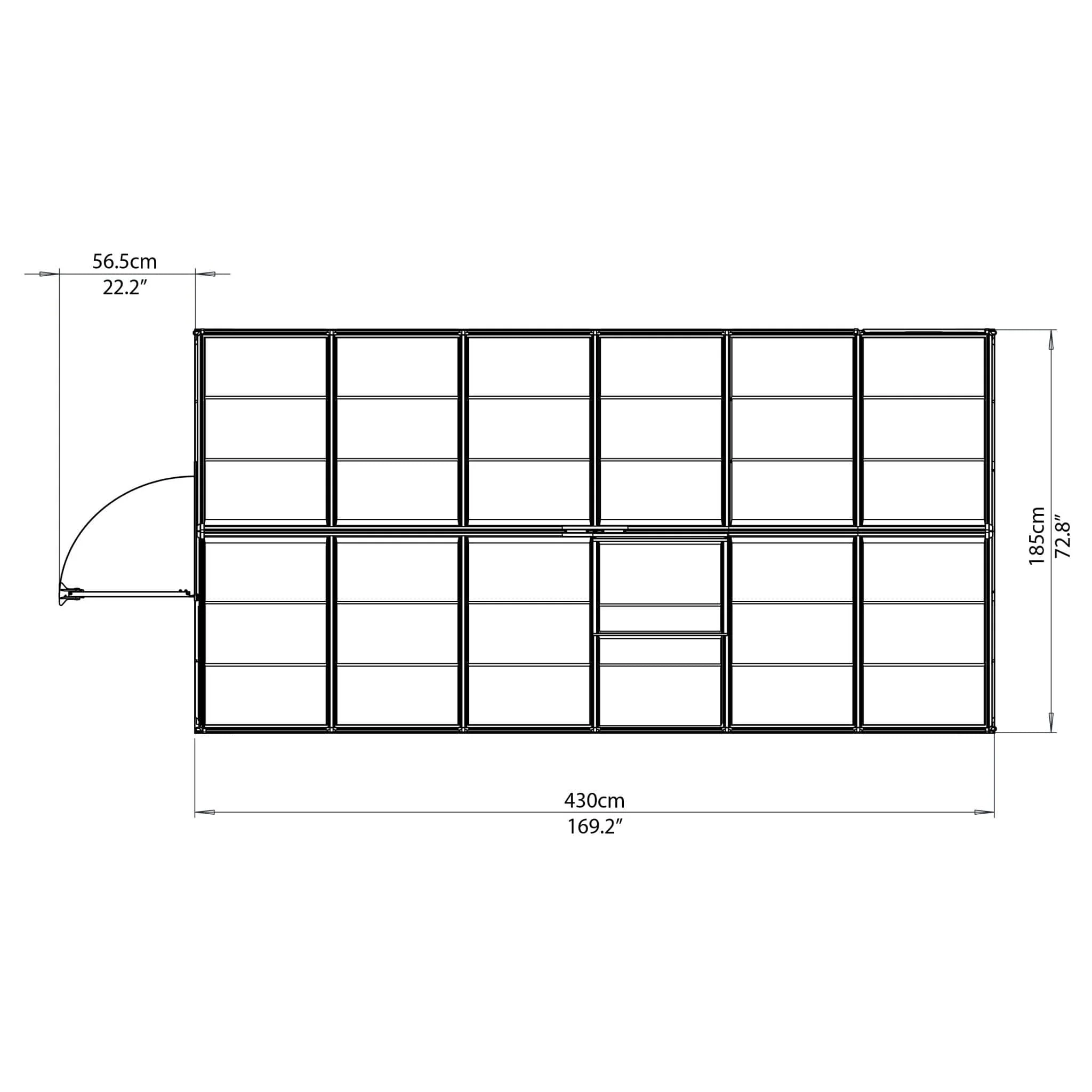 Palram - Canopia | Mythos Greenhouse Kit - 6 Ft Wide - Silver With 4mm Twin-wall Polycarbonate Glazing - Image 21