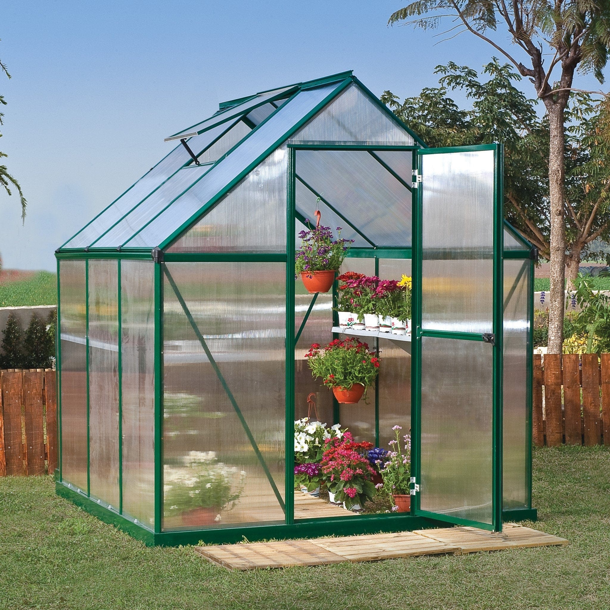 Palram - Canopia | Mythos Greenhouse Kit - 6 Ft Wide - Silver With 4mm Twin-wall Polycarbonate Glazing - Image 27