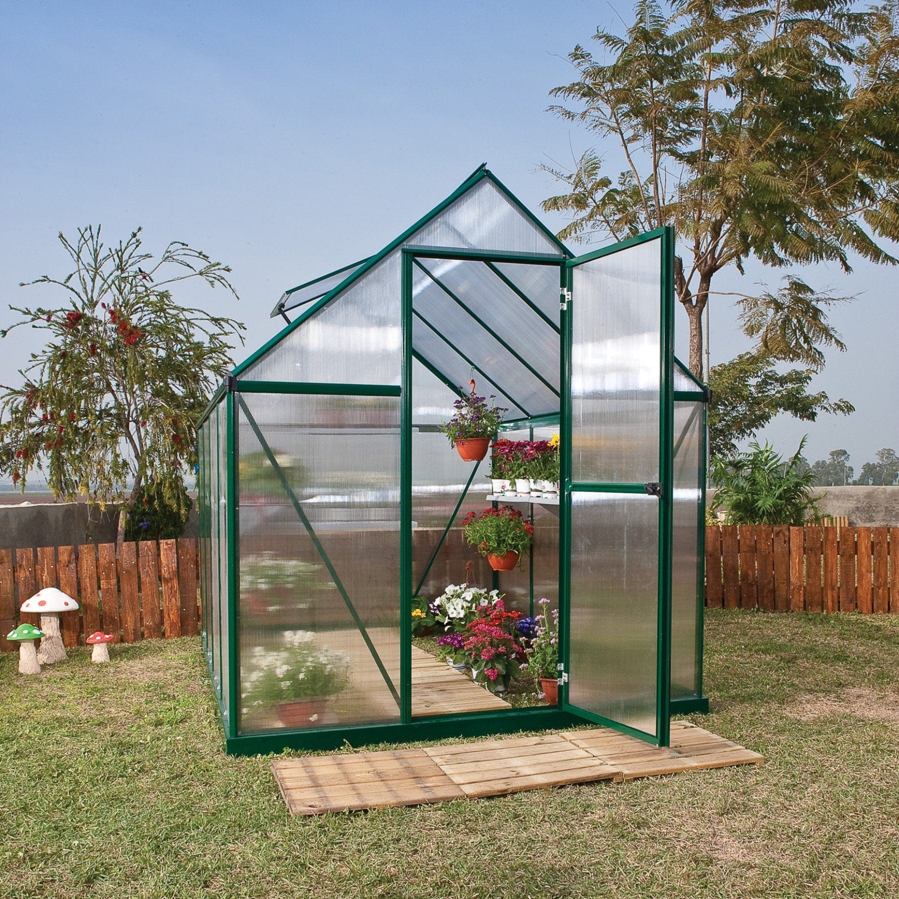 Palram - Canopia | Mythos Greenhouse Kit - 6 Ft Wide - Silver With 4mm Twin-wall Polycarbonate Glazing - Image 31
