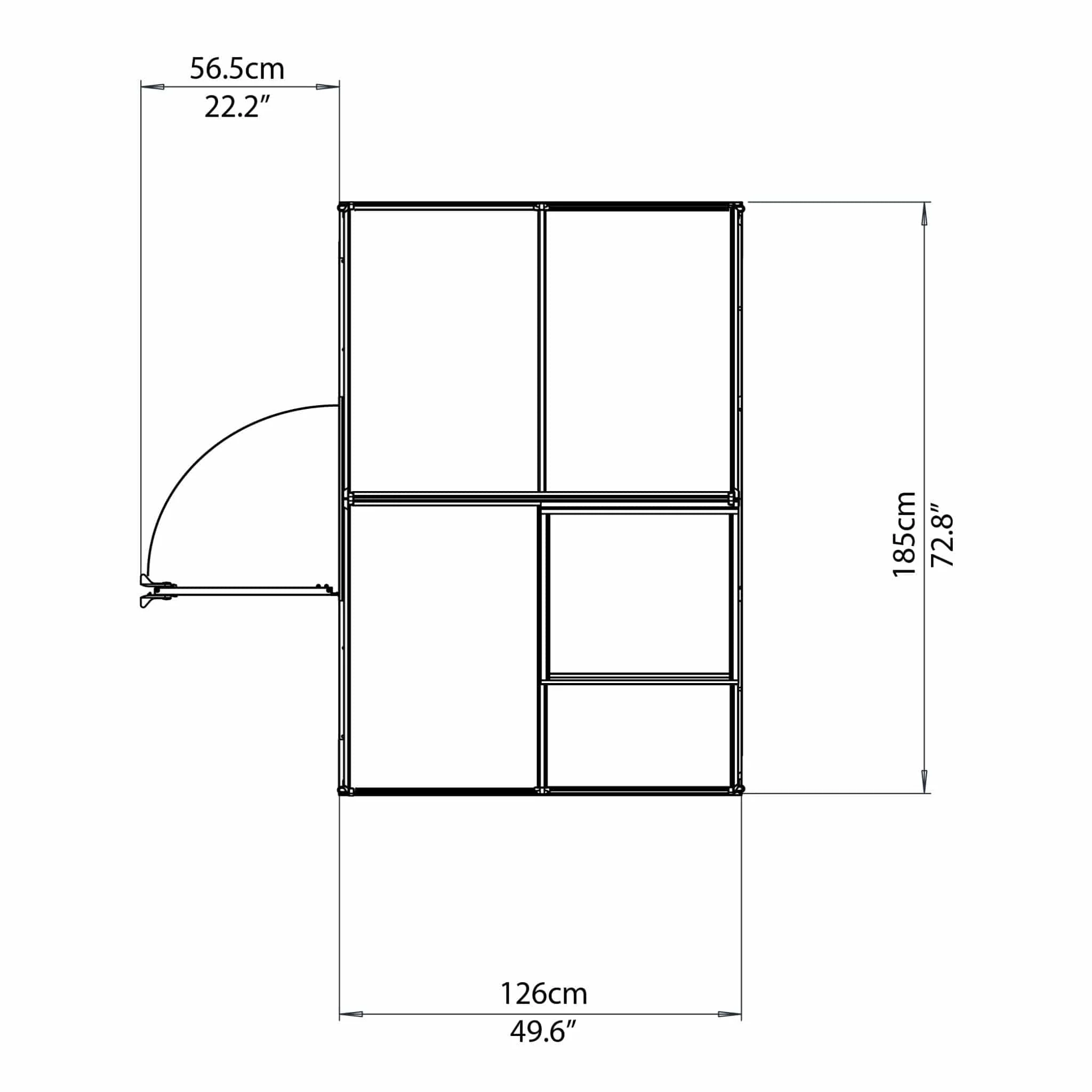 Palram - Canopia | Mythos Greenhouse Kit - 6 ft Wide - Green With 4mm Twin-wall Polycarbonate Glazing - Image 11