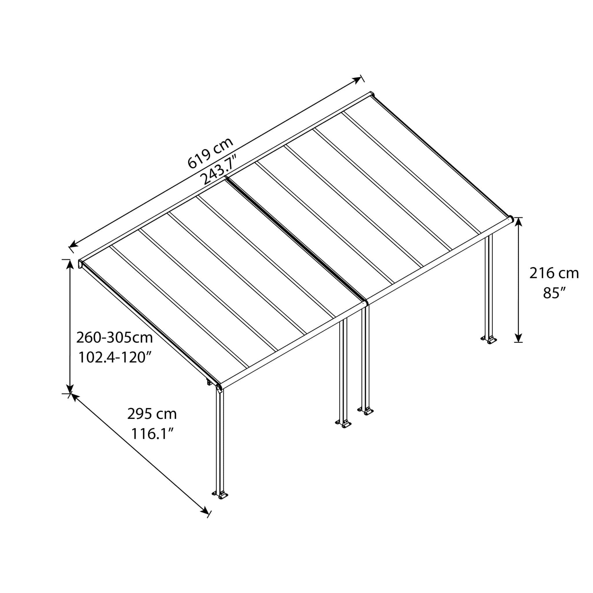 Palram - Canopia | Olympia Patio Cover - Gray - Image 15