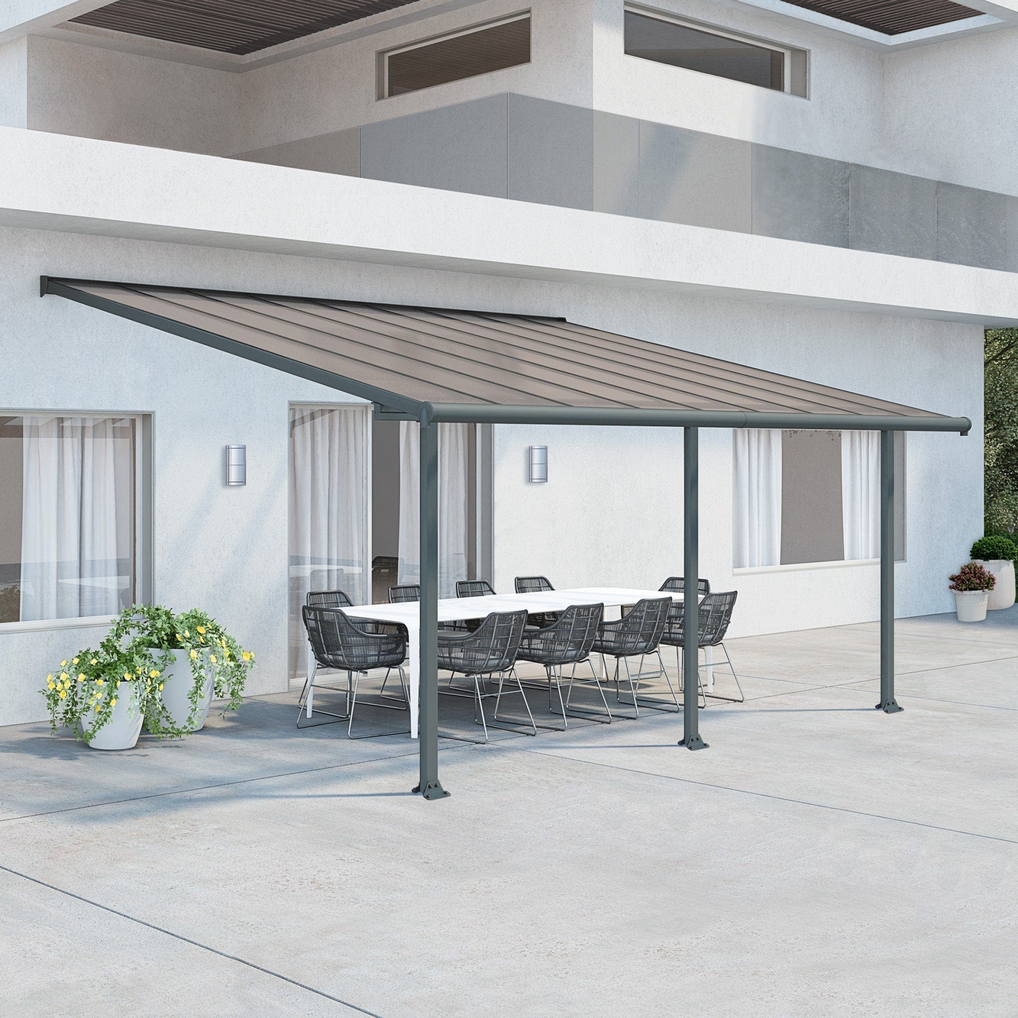 Palram - Canopia | Olympia Patio Cover - Gray - Image 9