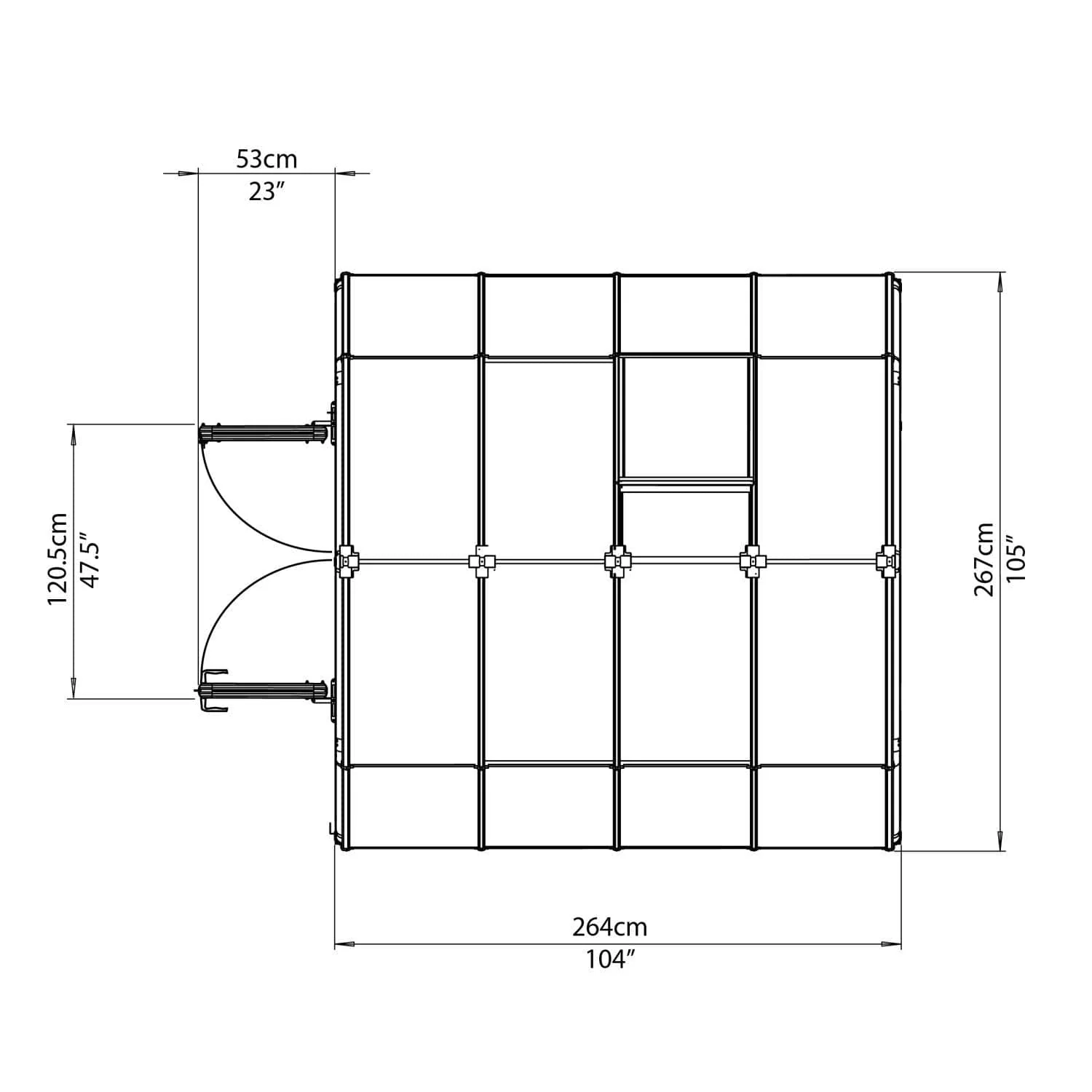 Palram - Canopia | 8x8 ft Prestige Diffused Greenhouse Kit Package - Green With 6mm Twin-wall Polycarbonate Glazing - Image 18