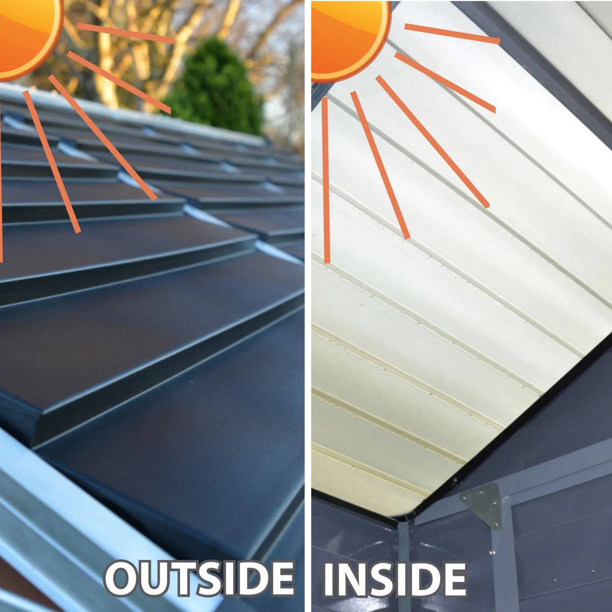 Palram - Canopia | SkyLight  Polycarbonate Storage Shed -4x6 ft Tan - Image 4