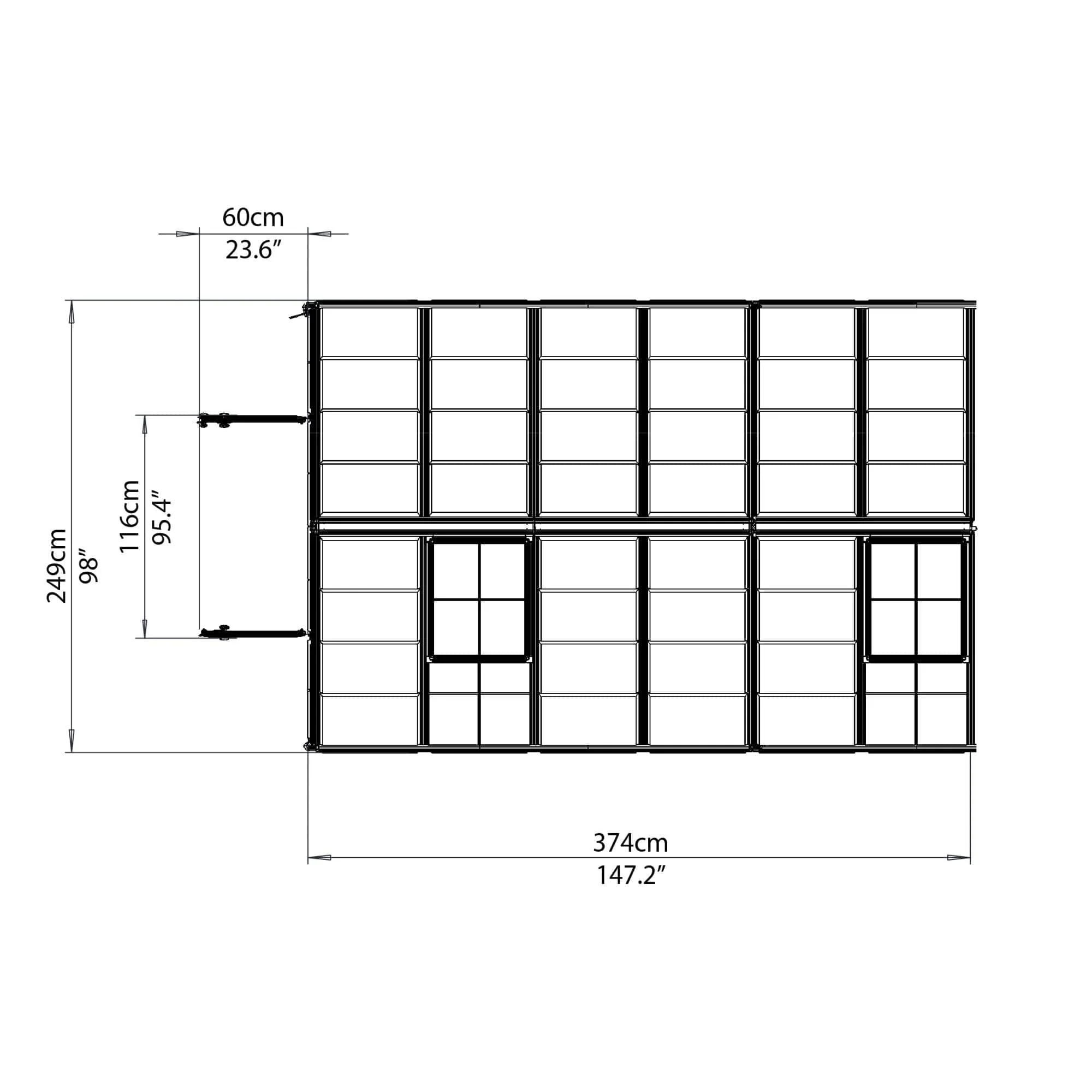 Palram - Canopia | Snap & Grow Greenhouse Kit - 8 Ft Wide - Silver With 0.8mm Polycarbonate Glazing - Image 15