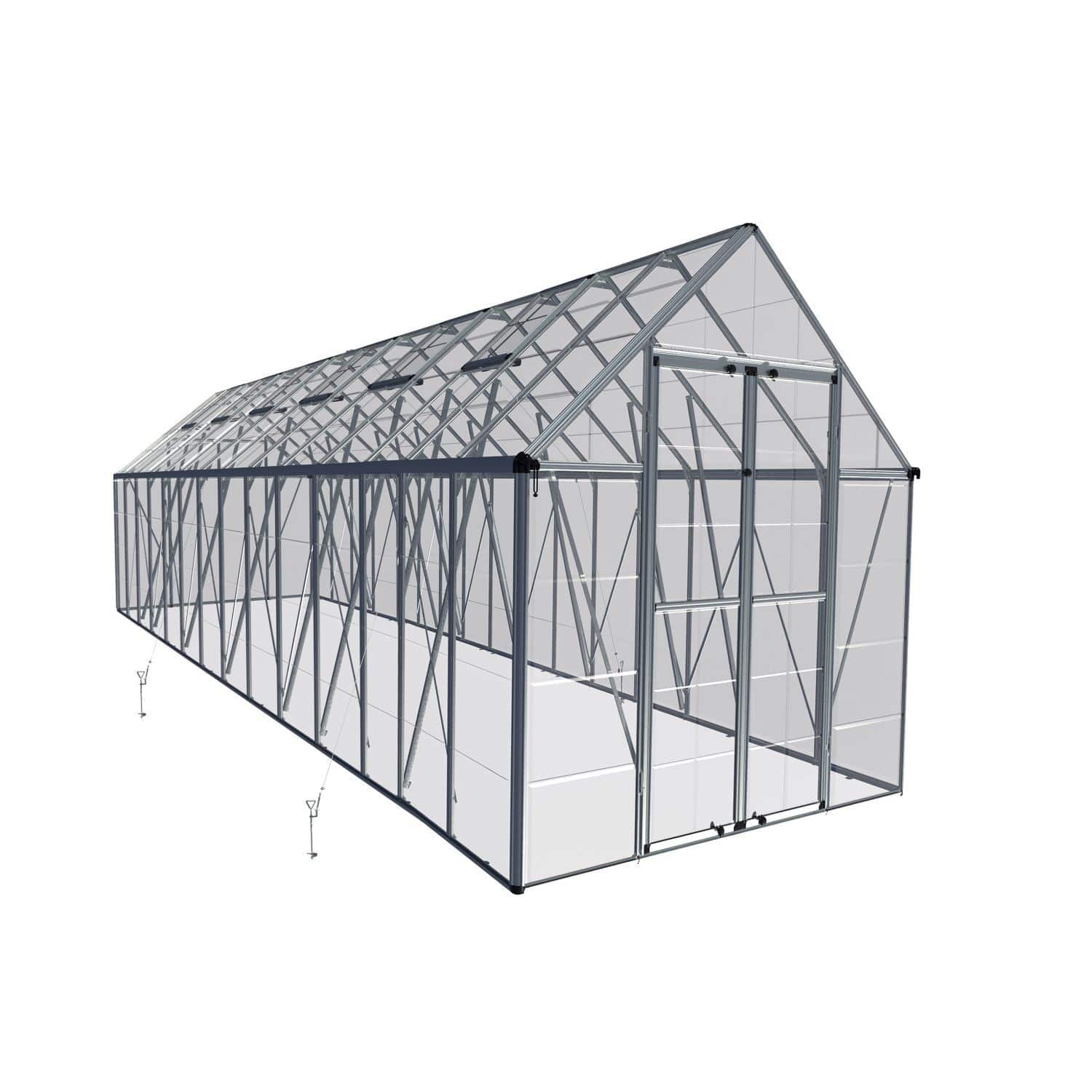 Palram - Canopia | Snap & Grow Greenhouse Kit - 8 Ft Wide - Silver With 0.8mm Polycarbonate Glazing - Image 21