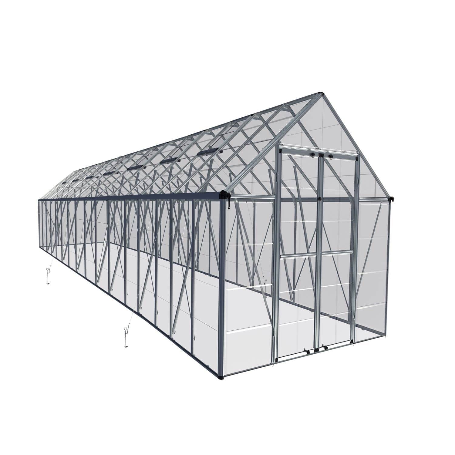 Palram - Canopia | Snap & Grow Greenhouse Kit - 8 Ft Wide - Silver With 0.8mm Polycarbonate Glazing - Image 22