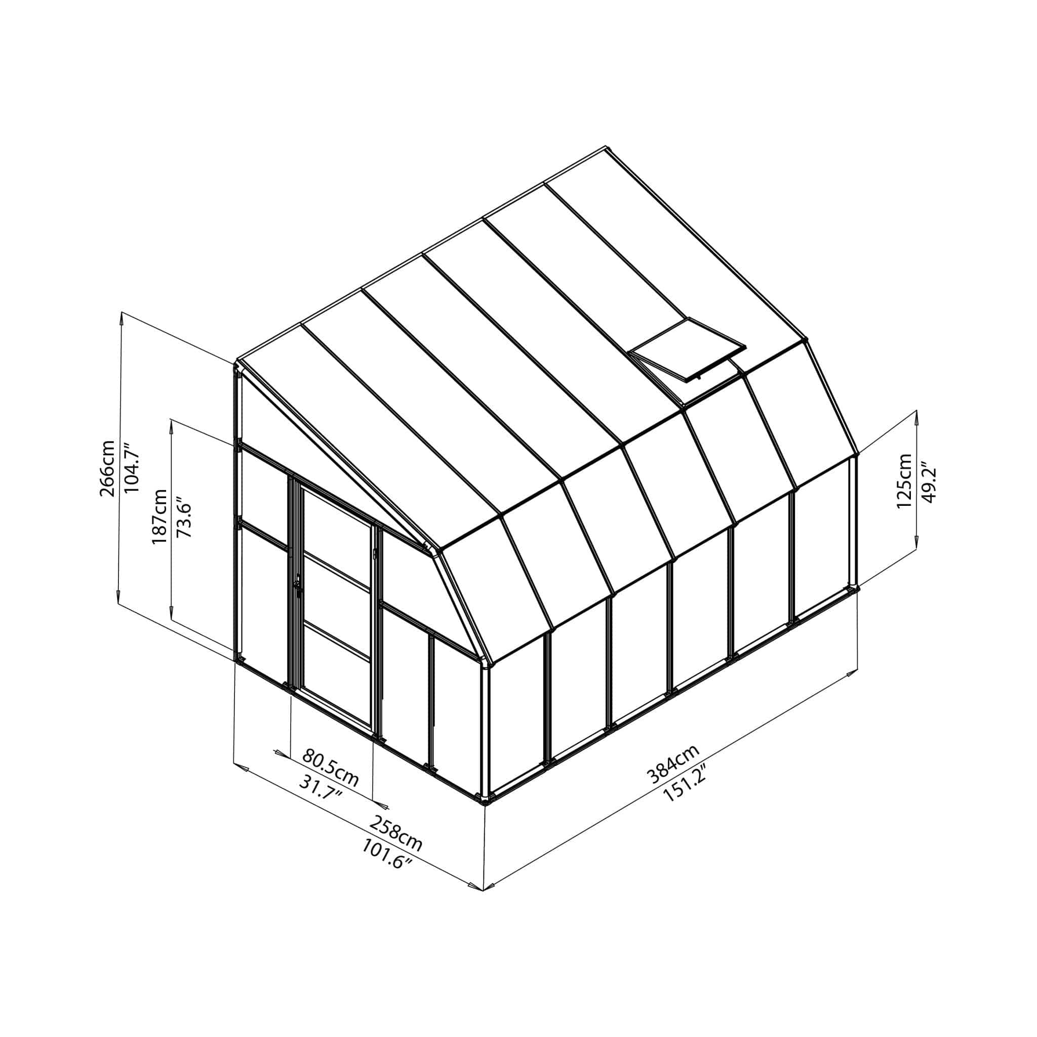 Palram - Canopia | Sun Room Eight Sunroom Enclosure, Lean To Greenhouse Kit - Image 13