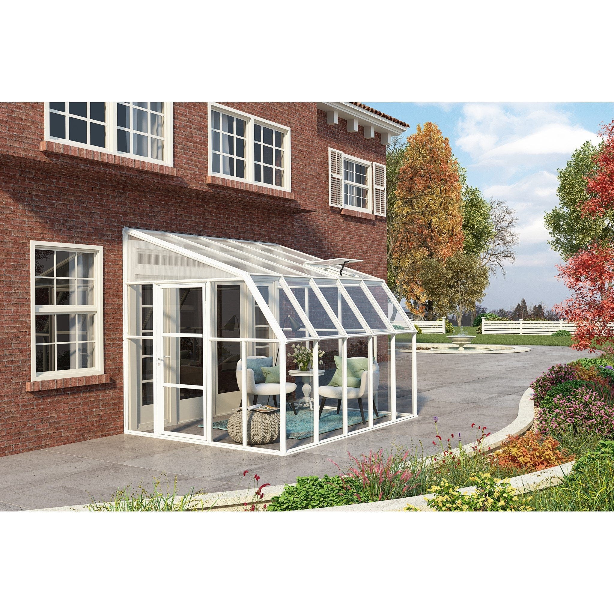 Palram - Canopia | Sun Room Eight Sunroom Enclosure, Lean To Greenhouse Kit - Image 9