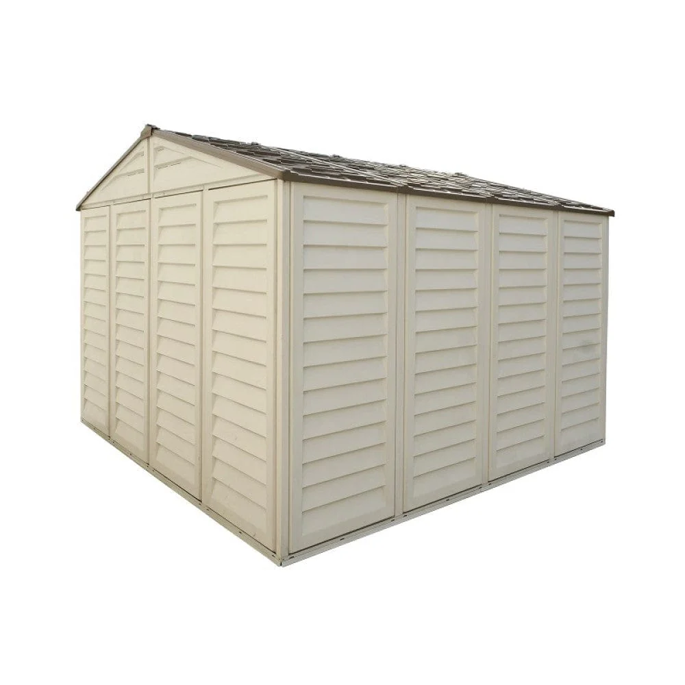 DuraMax | 10.5x10.5x6 ft Woodbridge Plus Vinyl Plastic Storage Shed with Foundation - Image 10