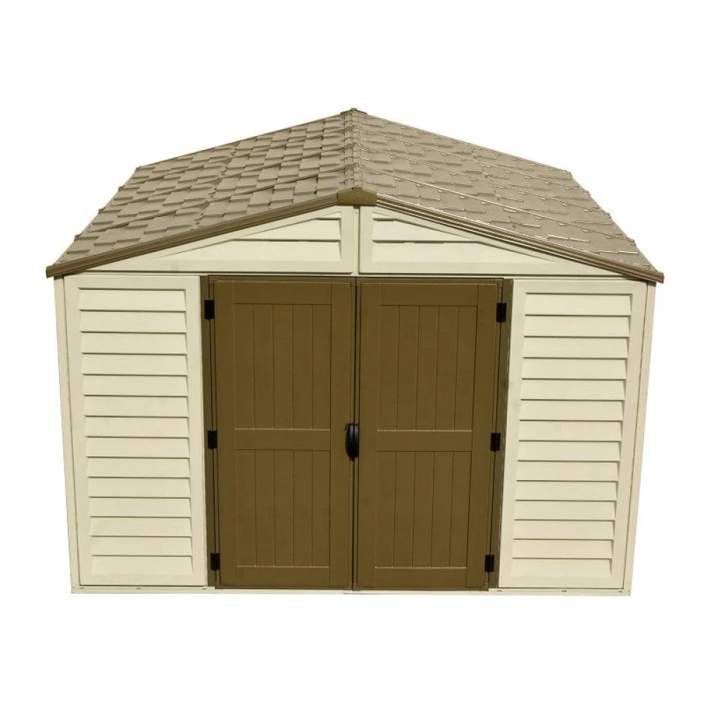 DuraMax | 10.5x10.5x6 ft Woodbridge Plus Vinyl Plastic Storage Shed with Foundation - Image 4