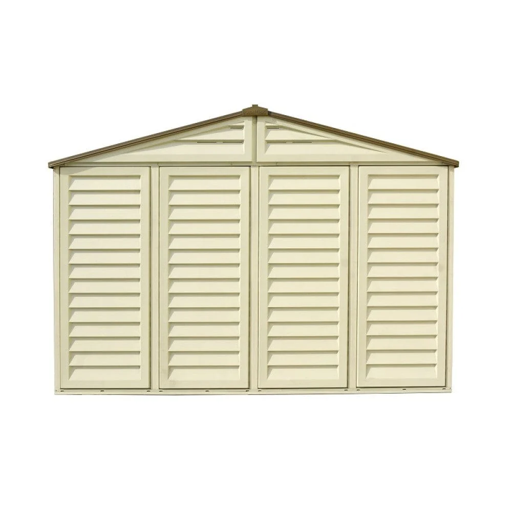 DuraMax | 10.5x10.5x6 ft Woodbridge Plus Vinyl Plastic Storage Shed with Foundation - Image 7