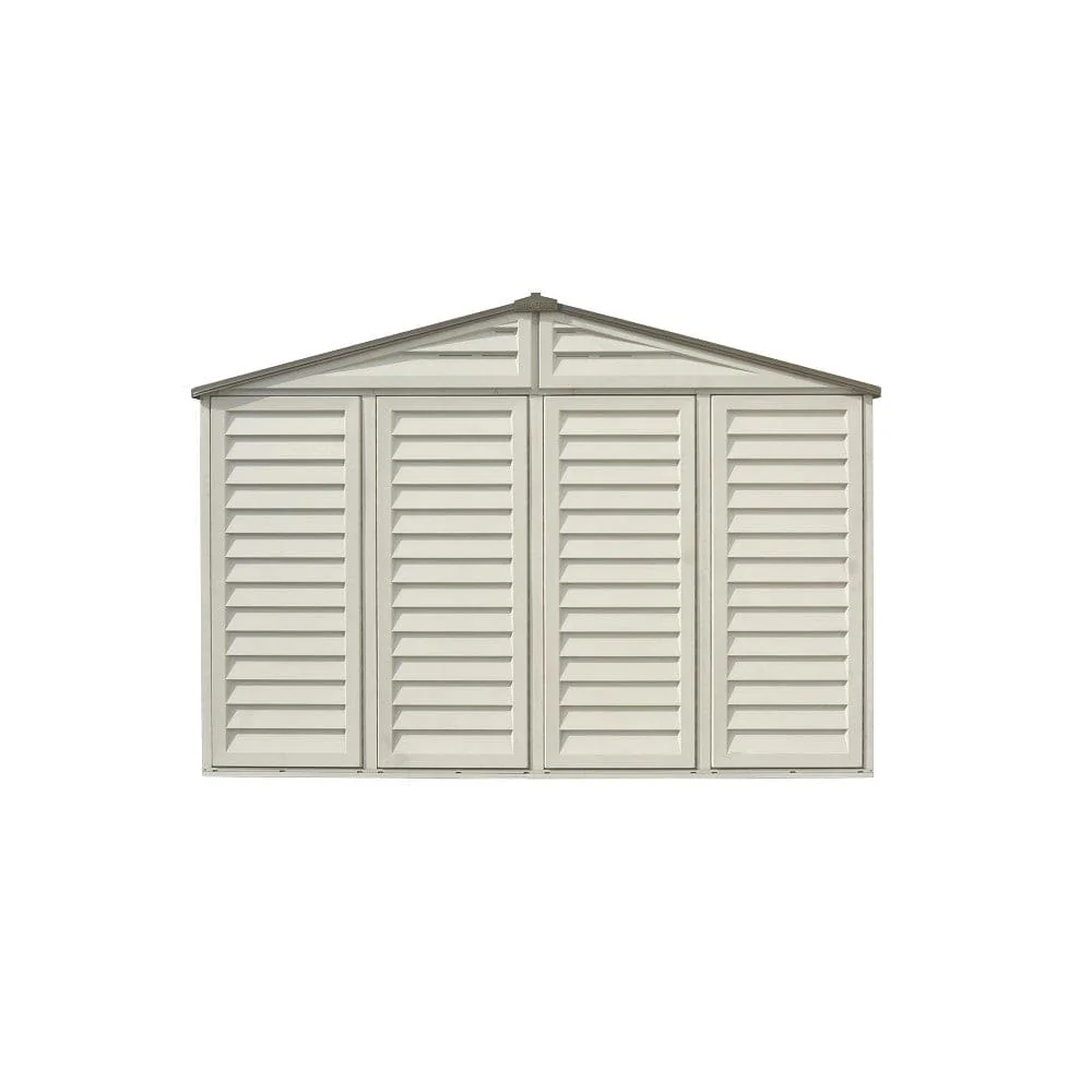 DuraMax | 10.5x13x6 ft Woodbridge Plus Vinyl Plastic Storage Shed with Foundation - Image 10