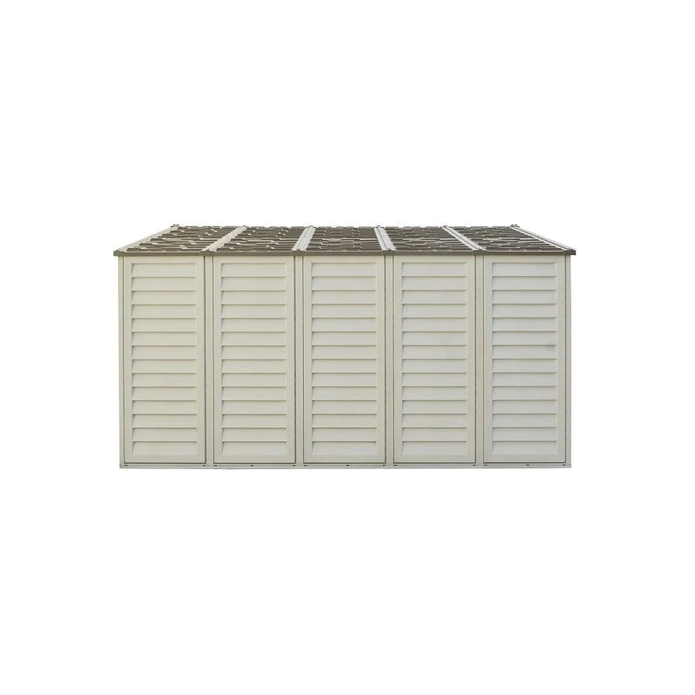 DuraMax | 10.5x13x6 ft Woodbridge Plus Vinyl Plastic Storage Shed with Foundation - Image 5