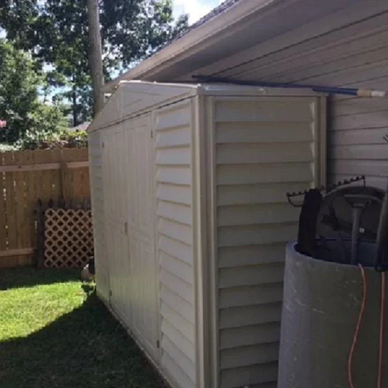 DuraMax | 10.5x3x6 Ft SidePro Vinyl Plastic Storage Shed with Foundation - Image 12