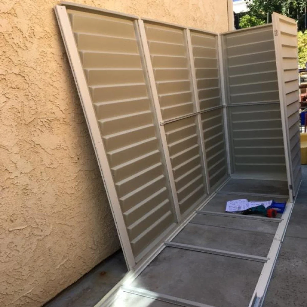 DuraMax | 10.5x3x6 Ft SidePro Vinyl Plastic Storage Shed with Foundation - Image 9