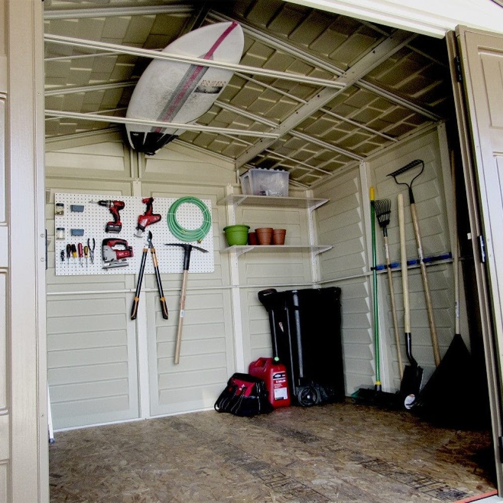 DuraMax | 10.5x8x6 ft Woodbridge Plus Vinyl Plastic Storage Shed with Foundation - Image 19
